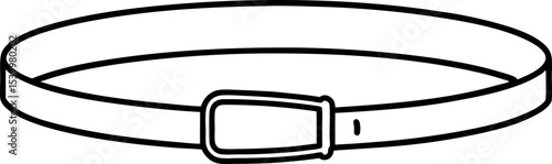 Belt Line Art Vector Illustration With White Background