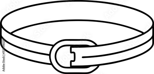Belt Line Art Vector Illustration With White Background