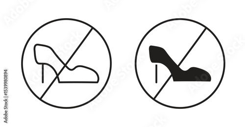 No high heels sign