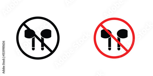 No earbuds allowed sign