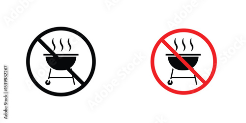 No barbecue with fire sign