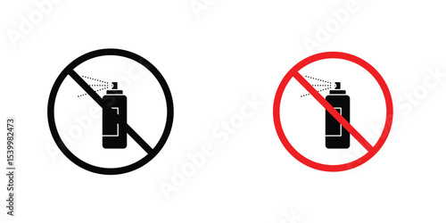 No aerosol spray sign
