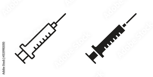 Needle icon Logos. Flat Vector Icon Design Template