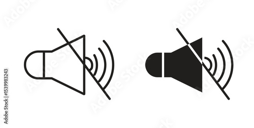 Mute sound icon Logos. Flat Vector Icon Design Template