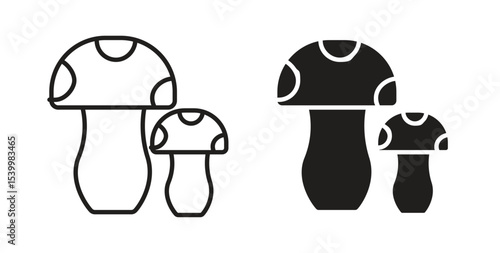 Mushrooms icon Logos. Flat Vector Icon Design Template