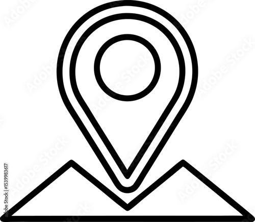 Location Pin Icon Line Art Vector Illustration With White Background Free Download Location Pin Icon Line Art Vector Illustration With White Background - GFXLoad