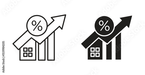 Mortgage icon Logos. Flat Vector Icon Design Template