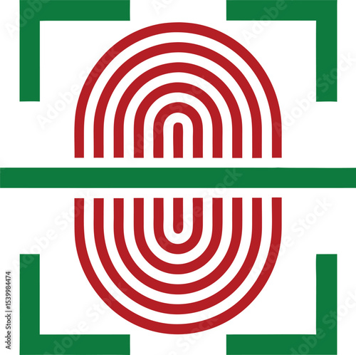 Abstract ai fingerprint scan for security and digital identity verification
