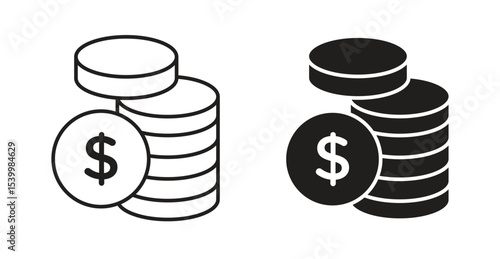 Money icon Logos. Flat Vector Icon Design Template
