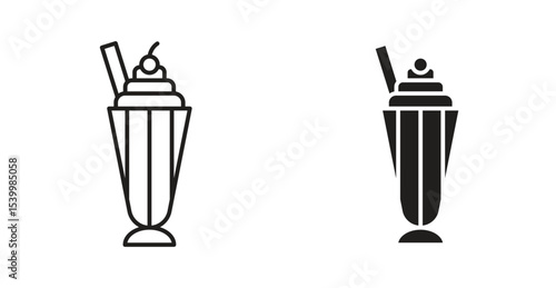 Milkshake icon for social media, app, and web design. Vector illustration.