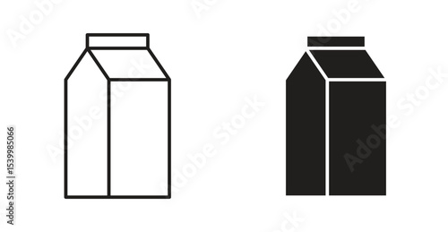 Milk carton icon Logos. Flat Vector Icon Design Template