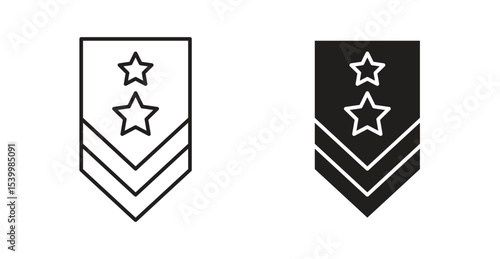 Military rank badge icon