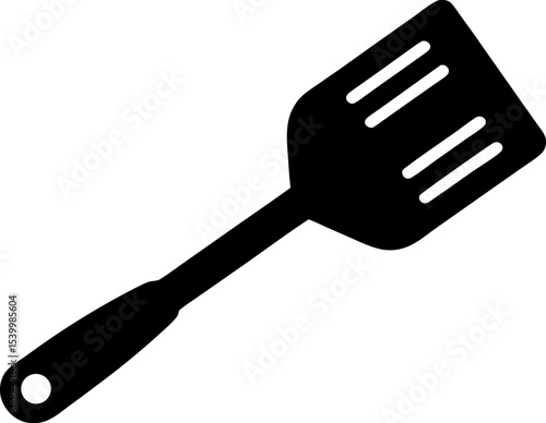 Spatula Silhouette Vector Illustration 