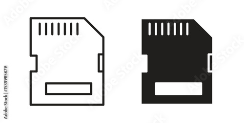 Memory card icon Logos. Flat Vector Icon Design Template