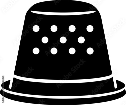 Thimble Silhouette Vector Illustration 