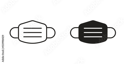 Mask icon Logos. Flat Vector Icon Design Template