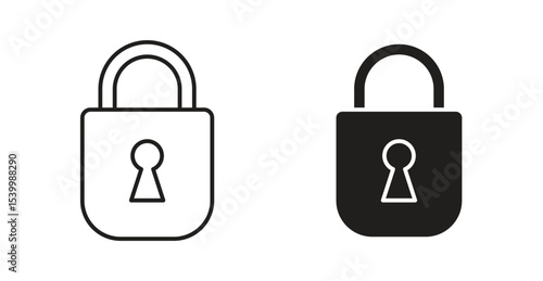 Lock icon Logos. Flat Vector Icon Design Template