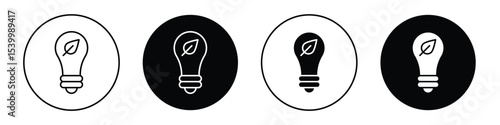 Lightbulb with leaf icon