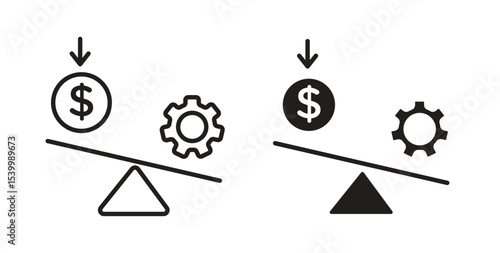 Leverage icon for social media, app, and web design. Vector illustration.