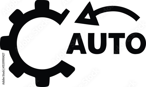 Automation gear silhouette design indicating ai and technological advancements in various industries