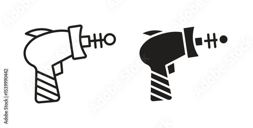 Laser gun icon Logos. Flat Vector Icon Design Template