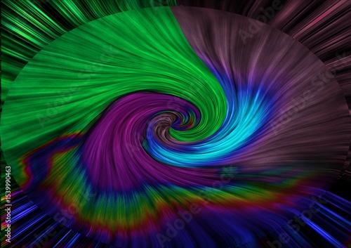 Abstract background of blue, pink, and green swirls in dark colors