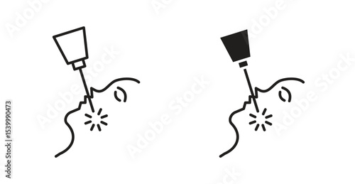 Laser anti aging beauty icon