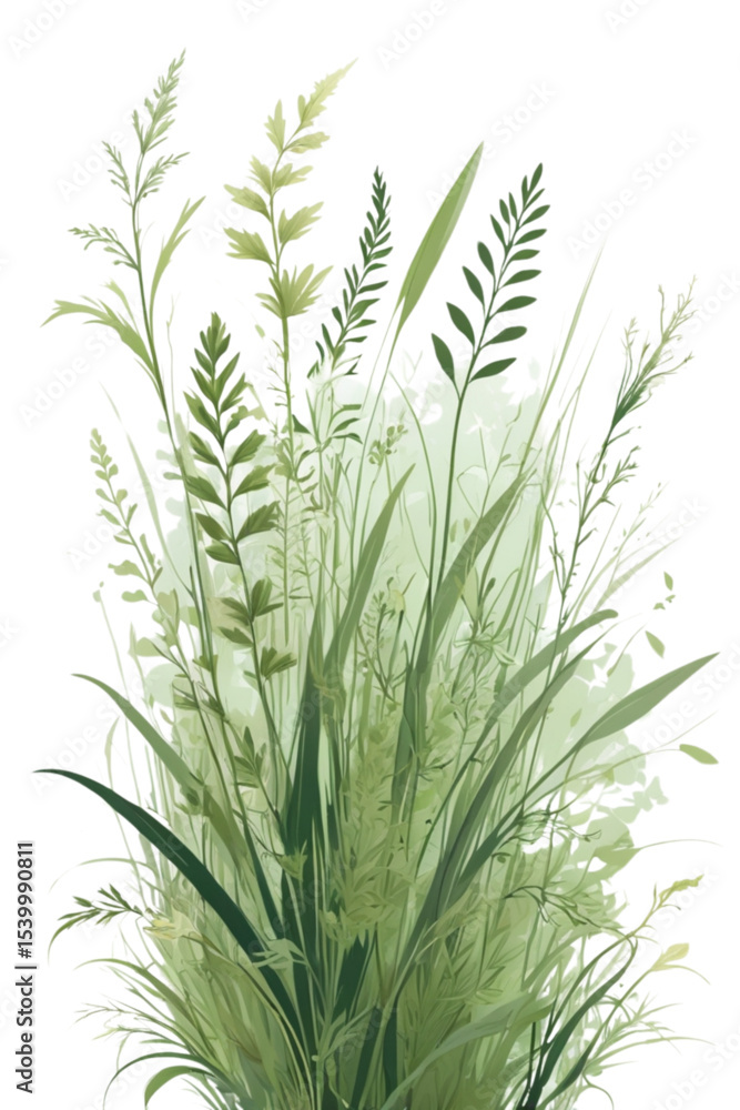 Obraz premium fresh rosemary on white background