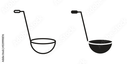 Ladle icon Logos. Flat Vector Icon Design Template