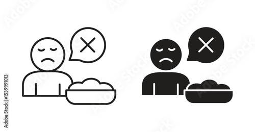 Lack of appetite icon