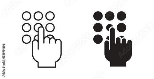 Keypad icon Logos. Flat Vector Icon Design Template