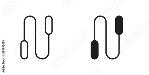 Jump rope icon Logos. Flat Vector Icon Design Template