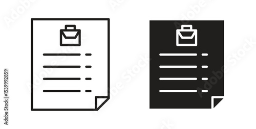 Job description icon Logos. Flat Vector Icon Design Template