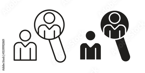 Job vacancy icon Logos. Flat Vector Icon Design Template