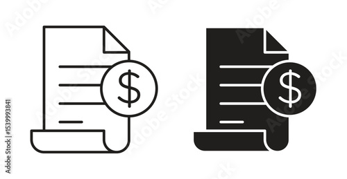 Invoice payment icon Logos. Flat Vector Icon Design Template