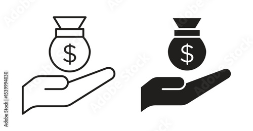 Investment icon Logos. Flat Vector Icon Design Template