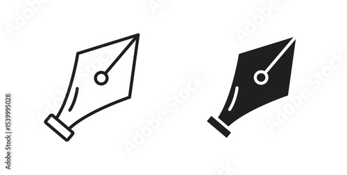 Ink pen icon Logos. Flat Vector Icon Design Template