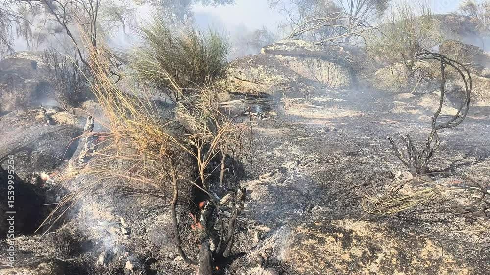 Incendio forestal verano calor viento peligro de incendios 