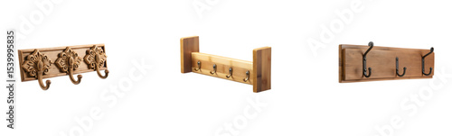 Rustic Wooden Coat Racks: Vintage Hooks for Home Organization and Decor

