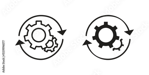 Implementation icon Logos. Flat Vector Icon Design Template