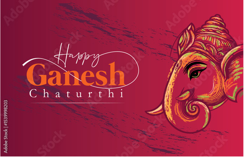 A creative depiction of Ganesh Puja showcasing Lord Ganesha in a vibrant festive setup, symbolizing devotion, culture, and spiritual celebration with artistic elegance.
