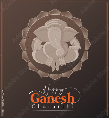 A creative depiction of Ganesh Puja showcasing Lord Ganesha in a vibrant festive setup, symbolizing devotion, culture, and spiritual celebration with artistic elegance.