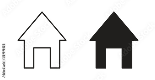 Home icon Logos. Flat Vector Icon Design Template