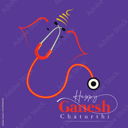 A creative depiction of Ganesh Puja showcasing Lord Ganesha in a vibrant festive setup, symbolizing devotion, culture, and spiritual celebration with artistic elegance.
