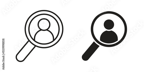 Hiring icon Logos. Flat Vector Icon Design Template