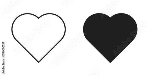 Heart icon Logos. Flat Vector Icon Design Template