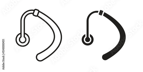 Hearing aid icon Logos. Flat Vector Icon Design Template