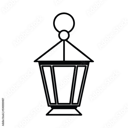 Detailed steampunk lantern vector illustration intricate gears cogs and brass accents