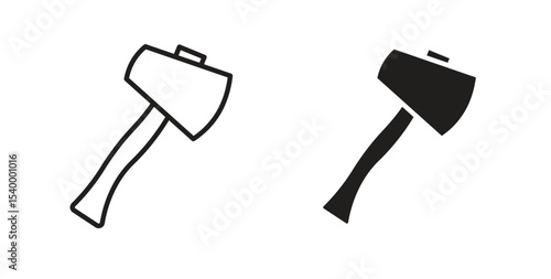Hatchet icon Logos. Flat Vector Icon Design Template