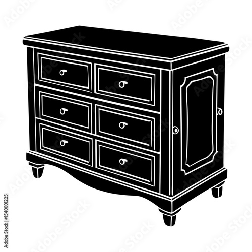 Shop black dresser chest of drawers for bedroom storage furniture with cabinet and six drawers design